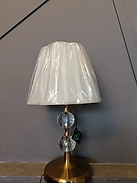 Eskitme Kristal Toplu Abajur Kumaş Şapka