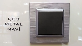 OVİVO QUANTUM METAL MAVİ TEKLİ ÇERÇEVE+SİYAH ANAHTAR